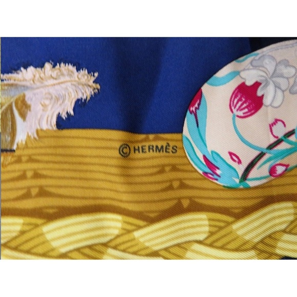Hermes Silk Scarf with Nautical Motifs - Picture 9 of 12